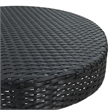Pemberly Row 3 Piece Poly Rattan Bar Set in Black/White/Cream