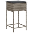 Pemberly Row 5 Piece Poly Rattan Outdoor Patio Bar Set in Gray