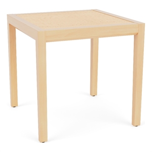 Pemberly Row Waiting Reception End Table 20x20&quot HPL Insert Top in Natural