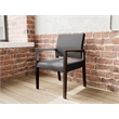 Pemberly Row Waiting Reception Guest Chair Wood Frame in Black