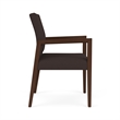 Pemberly Row Waiting Reception Guest Chair Wood Frame in Brown