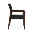 Pemberly Row Waiting Reception Guest Chair Wood Frame in Black