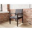 Pemberly Row Waiting Reception Guest Chair Wood Frame in Black