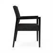 Pemberly Row Waiting Reception Guest Chair Wood Frame in Black