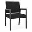 Pemberly Row Waiting Reception Guest Chair Wood Frame in Black