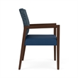Pemberly Row Waiting Reception Guest Chair Wood Frame in Blue
