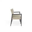 Pemberly Row Waiting Reception 3 Seat Tandem Seating No Center Arms in Beige