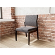 Pemberly Row Waiting Reception Armless Guest Chair Wood Frame in Black