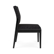 Pemberly Row Waiting Reception Armless Guest Chair Wood Frame in Black