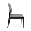 Pemberly Row Waiting Reception Armless Guest Chair Wood Frame in Gray