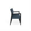 Pemberly Row Waiting Reception 3 Seat Tandem Seating No Center Arms in Blue