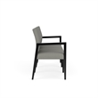 Pemberly Row Waiting Reception 3 Seat Tandem Seating No Center Arms in Gray