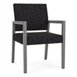 Pemberly Row Waiting Reception Guest Chair Wood Frame in Black