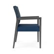 Pemberly Row Waiting Reception Guest Chair Wood Frame in Blue