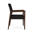 Pemberly Row Waiting Reception Guest Chair Wood Frame in Black