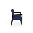 Pemberly Row Waiting Reception 3 Seat Tandem Seating No Center Arms in Blue