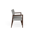 Pemberly Row Waiting Reception 3 Seat Tandem Seating No Center Arms in Gray