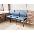 Pemberly Row Waiting Reception 3 Seat Tandem Seating No Center Arms in Blue