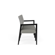 Pemberly Row Waiting Reception 3 Seat Tandem Seating No Center Arms in Gray