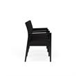 Pemberly Row Waiting Reception 3 Seat Tandem Seating Wood Frame in Black