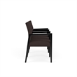 Pemberly Row Waiting Reception 3 Seat Tandem Seating Wood Frame in Brown