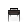 Pemberly Row Waiting Reception 2 Seat Bench Wood Frame in Brown