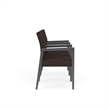 Pemberly Row Waiting Reception 3 Seat Tandem Seating Wood Frame in Brown