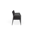 Pemberly Row Waiting Reception 4 Seat Tandem Seating Wood Frame in Black