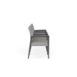 Pemberly Row Waiting Reception 4 Seat Tandem Seating Wood Frame in Gray
