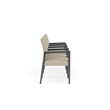 Pemberly Row Waiting Reception 4 Seat Tandem Seating Wood Frame in Beige
