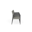Pemberly Row Waiting Reception 4 Seat Tandem Seating Wood Frame in Gray