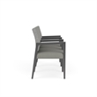 Pemberly Row Waiting Reception 3 Seat Tandem Seating Wood Frame in Gray