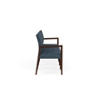 Pemberly Row Waiting Reception 4 Seat Tandem Seating No Center Arms in Blue