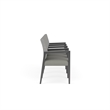 Pemberly Row Waiting Reception 4 Seat Tandem Seating Wood Frame in Gray