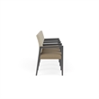 Pemberly Row Waiting Reception 4 Seat Tandem Seating Wood Frame in Brown