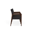 Pemberly Row Waiting Reception 3 Seat Tandem Seating Wood Frame in Black