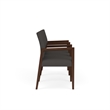 Pemberly Row Waiting Reception 3 Seat Tandem Seating Wood Frame in Gray