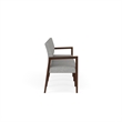 Pemberly Row Waiting Reception 4 Seat Tandem Seating No Center Arms in Gray
