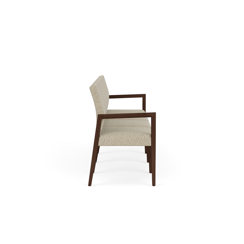 Pemberly Row Waiting Reception 4 Seat Tandem Seating No Center Arms in Beige