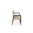 Pemberly Row Waiting Reception 4 Seat Tandem Seating No Center Arms in Beige