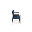 Pemberly Row Waiting Reception 4 Seat Tandem Seating No Center Arms in Blue