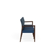 Pemberly Row Waiting Reception 4 Seat Tandem Seating No Center Arms in Blue