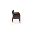 Pemberly Row Waiting Reception 4 Seat Tandem Seating Wood Frame in Gray