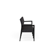 Pemberly Row Waiting Reception 4 Seat Tandem Seating No Center Arms in Black
