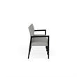 Pemberly Row Waiting Reception 4 Seat Tandem Seating No Center Arms in Gray
