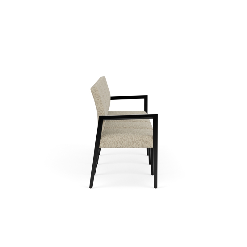 Pemberly Row Waiting Reception 4 Seat Tandem Seating No Center Arms in Beige