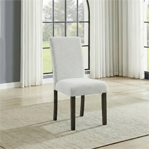 Pemberly Row Carissa Wood Dining Chair in Stone Gray Set of 2