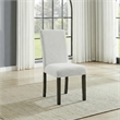 Pemberly Row Carissa Wood Dining Chair in Stone Gray Set of 2