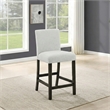 Pemberly Row Carissa Wood Counter Chair in Stone Gray Set of 2