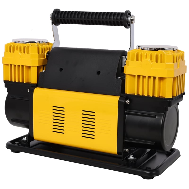 Pemberly Row 12V Dual Cylinder Air Compressor 150 PSI Tire Inflator for Car SUV